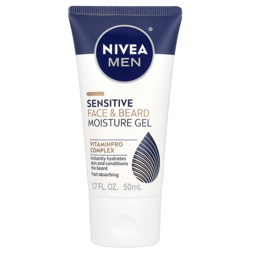 Nivea, Увлажняющий гель для чувствительного лица и бороды для мужчин, 50 мл (1,7 жидк. унц.)