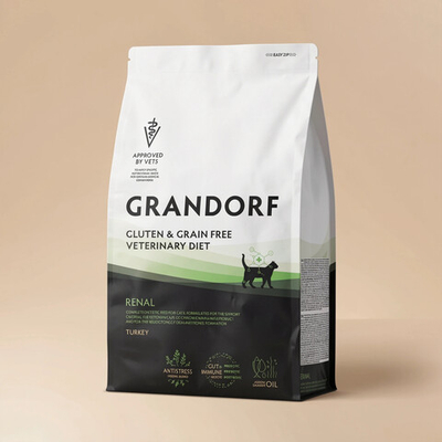 Сухой диетический корм Grandorf Veterinary Diet Cat Renal для кошек для поддержки функции почек при ХБН