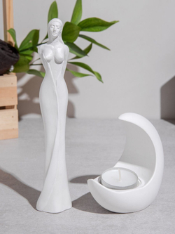 Статуэтка Дева и Подсвечник Полумесяц