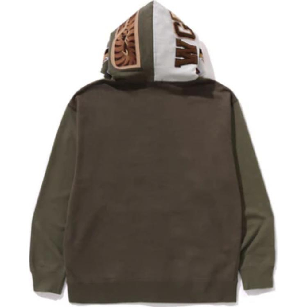 A Bathing Ape Bathing Ape Shark Zip Up Худи коричневый зеленый