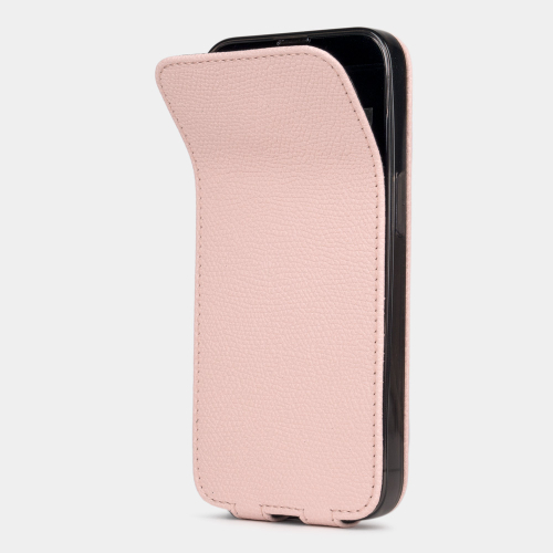 Чехол для iPhone 13 Pro из кожи теленка, бледно-розового цвета
