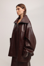 Анорак из экокожи