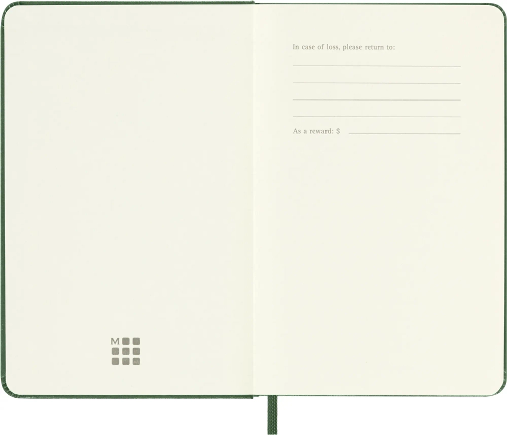 Еженедельник на 2025 год Moleskine Classic (DHK1512WN2) 9х14см твердая обложка зеленый