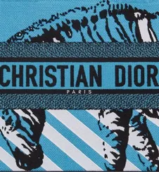 Сумка Dior Book Tote, модель среднего формата розовый/синий