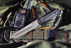 Нож Kizlyar Supreme Aggressor AUS-8 кратон, Black/Stonewash
