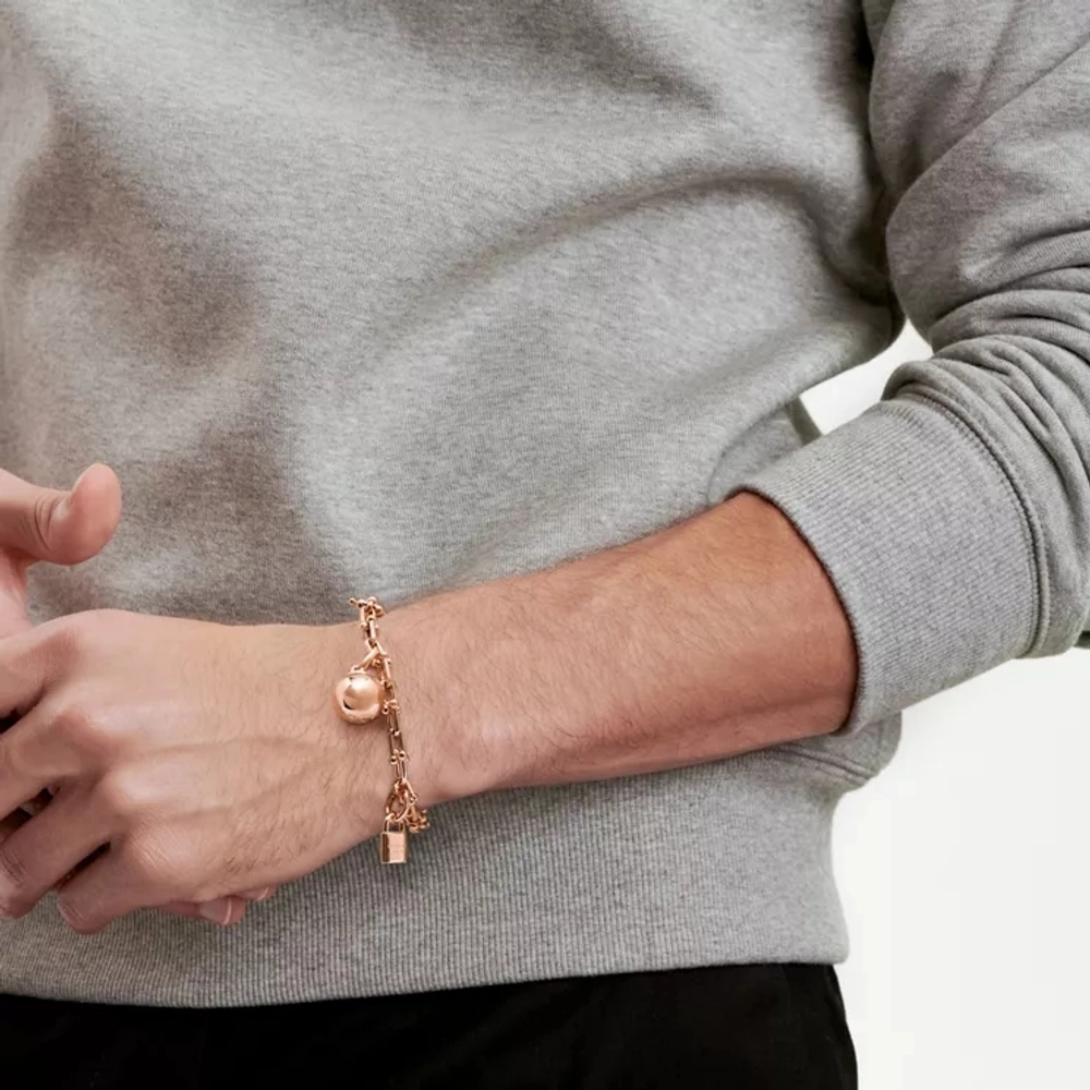 Браслет из розового золота 18k,Tiffany 💠Hard Wear Small link