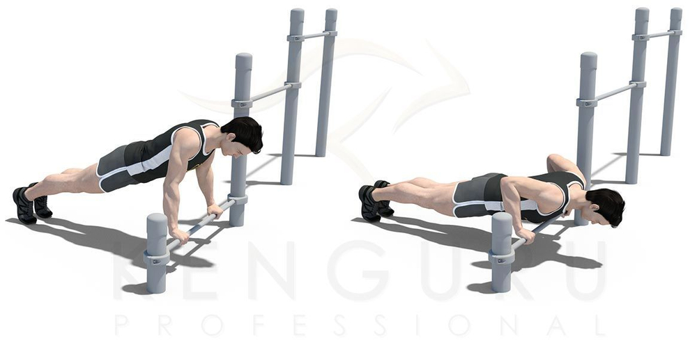 Жерди параллельные низкие