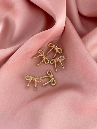 Пуговицы бантики золотые