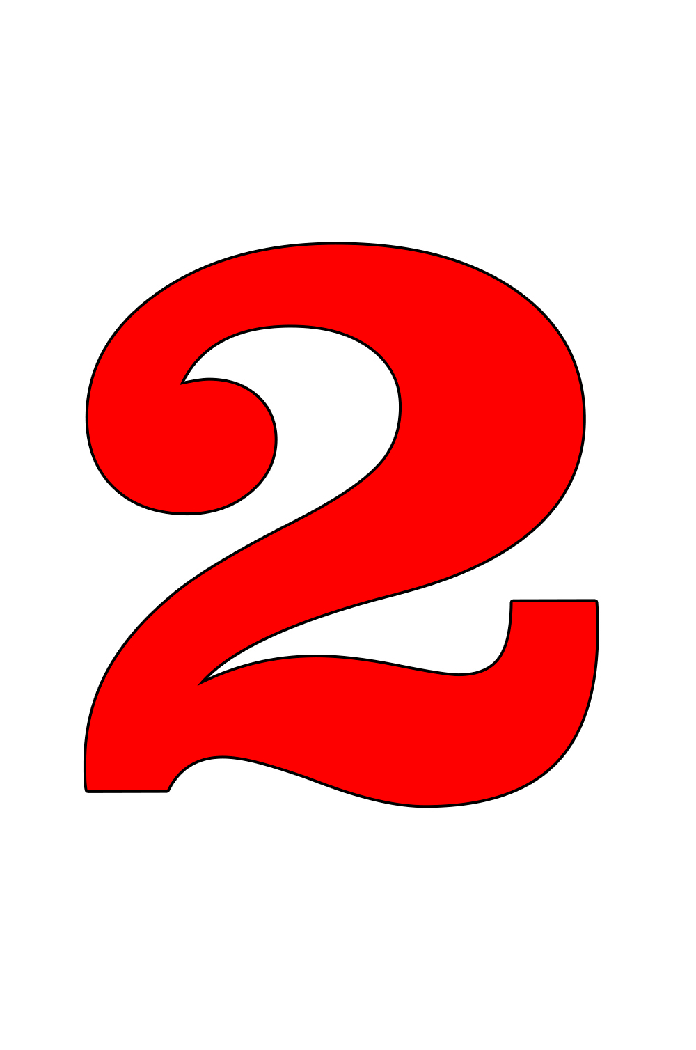 Наклейки цифры Policomprint М12, 3х4 см.