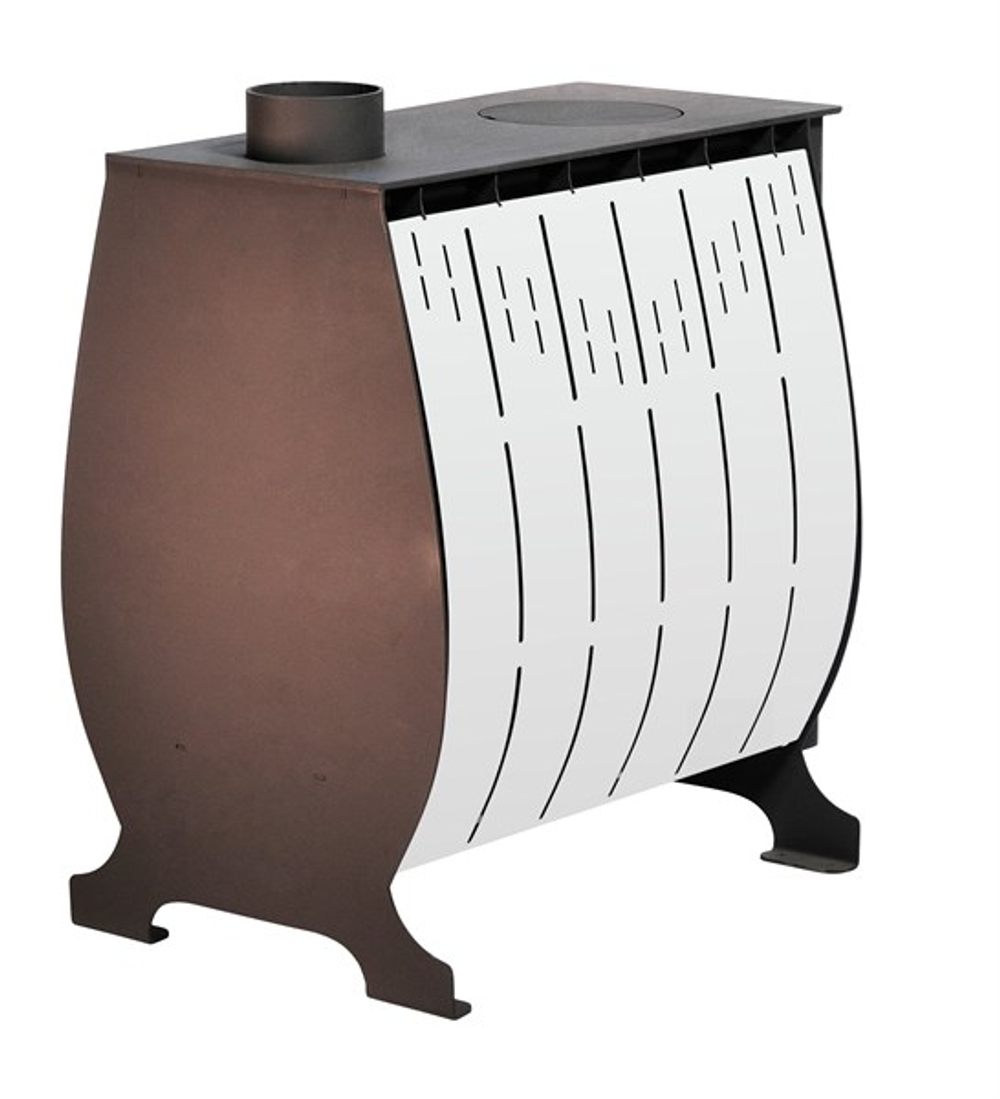 Воздухогрейная печь Сибирячка 12 кВт. Кожух из нержавеющей стали