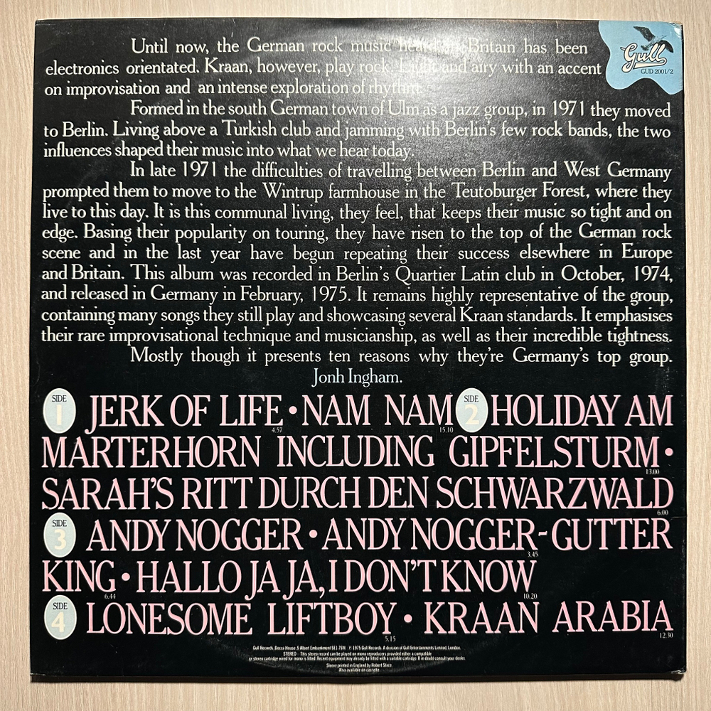 Kraan - Live 2LP (Англия 1975г.)