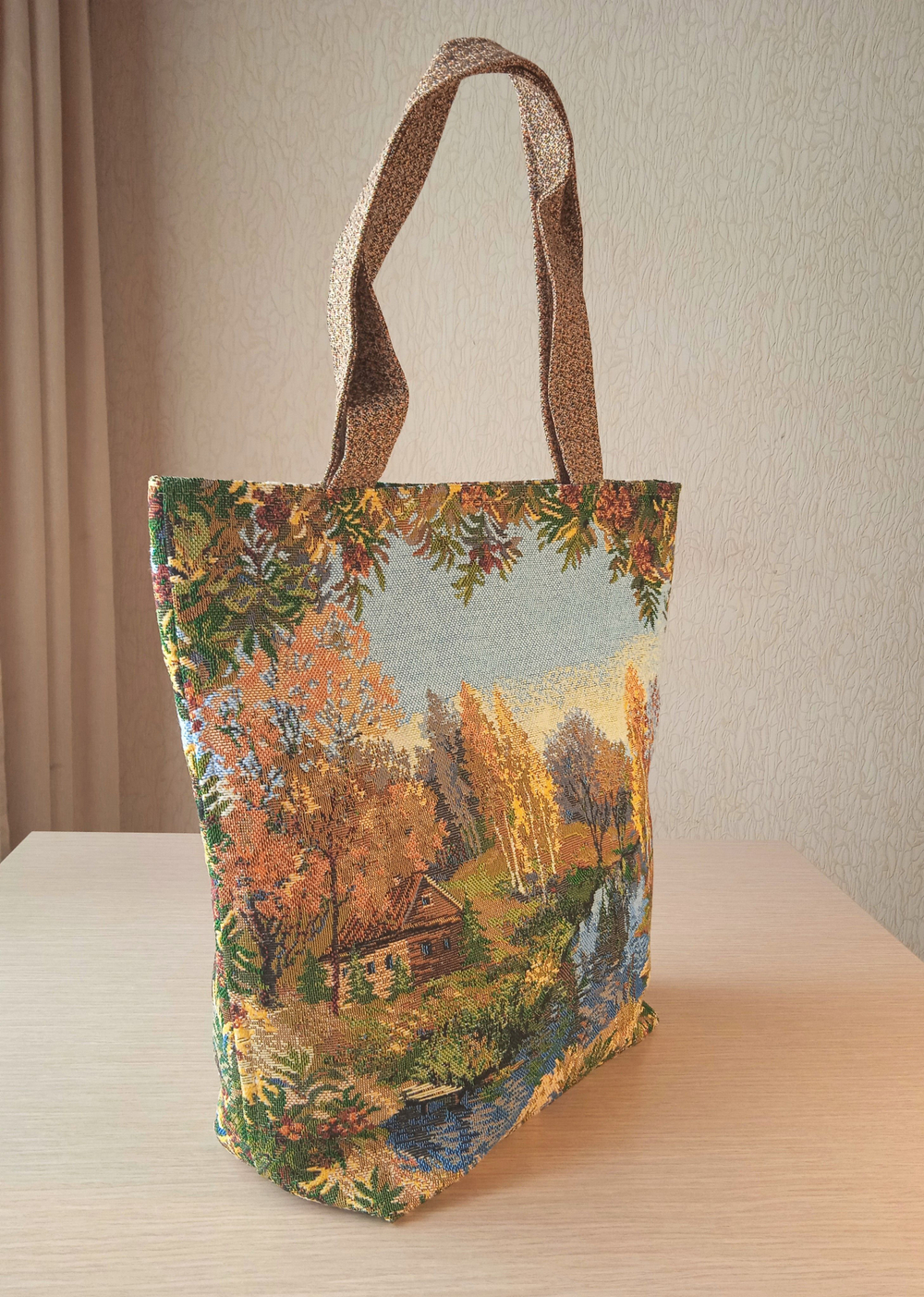 Гобеленовая сумка Рябина (39х39х12)