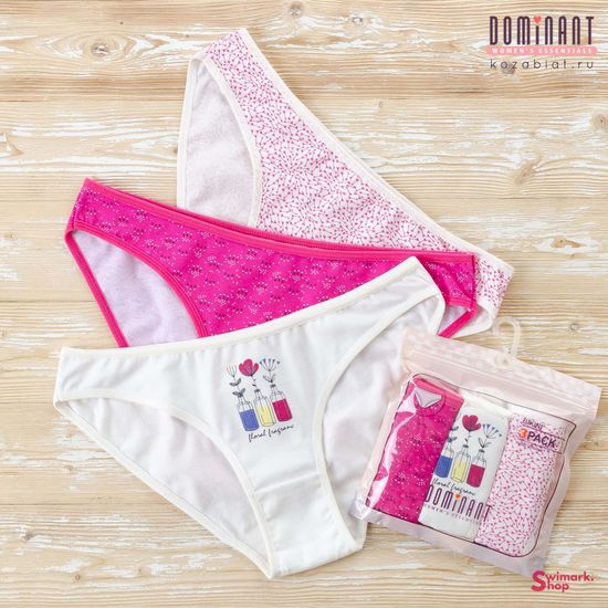 Трусики женские DOMINANT 35000-188, BIKINI, 3 шт. в уп.