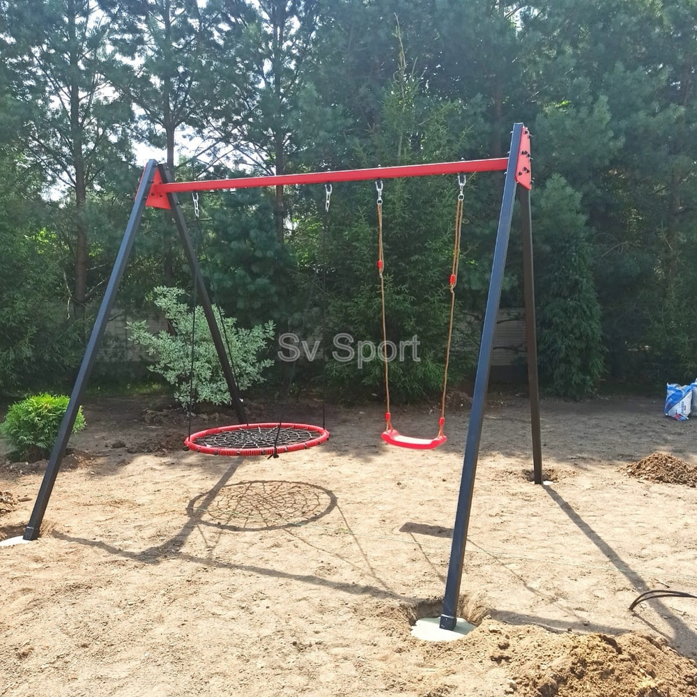 Монтаж уличных качелей Sv Sport