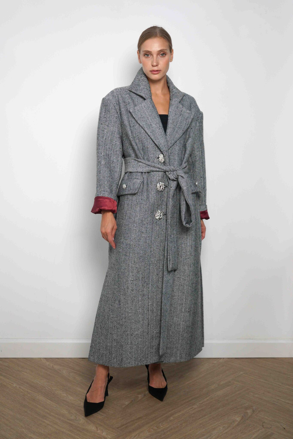 Пальто "Миллионерша" в елочку