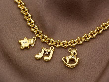 Подвеска "Лошадка" 13,5мм, со стразами