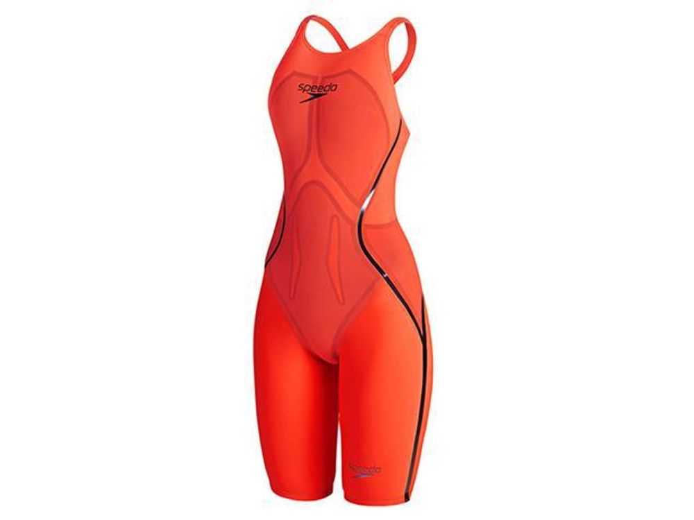 (2018) Стартовый костюм SPEEDO FASTSKIN LZR RACER X Openback Kneeskin orange/black ПОД ЗАКАЗ