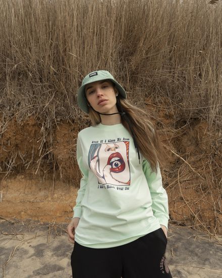 Лонгслив HOOK Око ментол