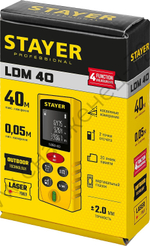 STAYER 40 м, лазерный дальномер, Professional (34956)