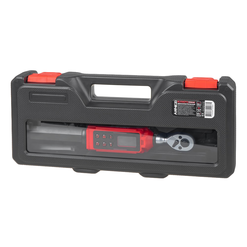Ключ динамометрический 1/4" 0,45-30 Нм, цифровой в кейсе L=265мм ARNEZI R7300401
