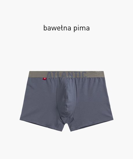 Трусы мужские боксеры Atlantic MH-1196, pima cotton, серый