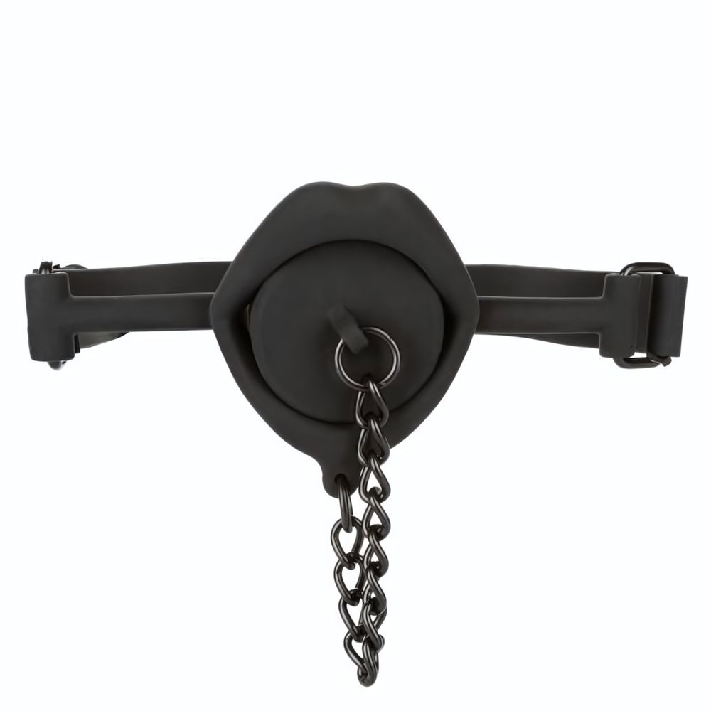 Кляп с пробкой Silicone Stopper Gag (Цвет: черный)