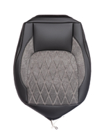 Чехлы Люкс Daf XF-105 c 2012 года (экокожа, черный, серая вставка)