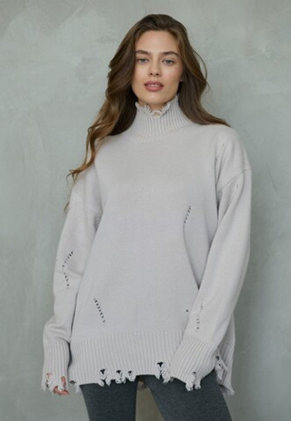 Кашемировый свитер “Torn” с рванным эффектом