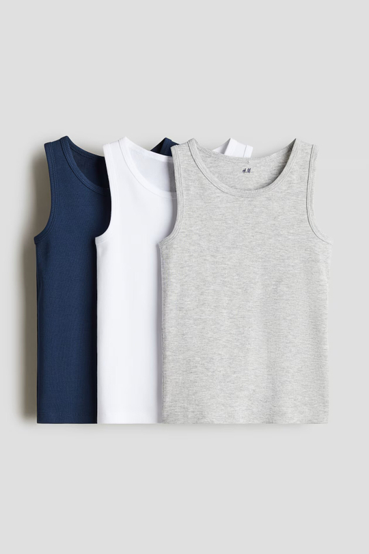 H&M Набор из 3 футболок из хлопка, синий