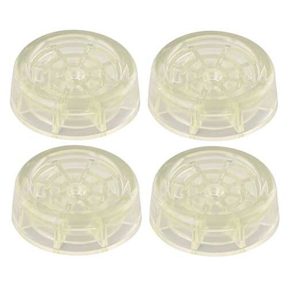 Антивибрационные подставки для стиральных машин и холодильников (круг.прозрач.) d6см, h2см МТ76-134