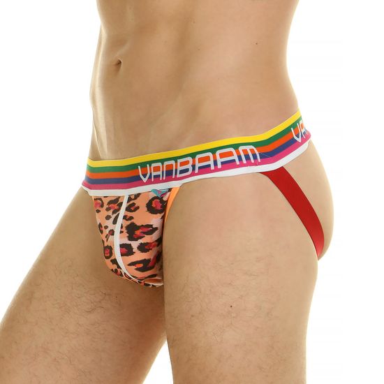 Мужские трусы джоки оранжевые с принтом Van Baam 44827