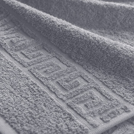 Полотенце махровое "П37. СЕРОЕ", 100% хлопок, Туркмения.
