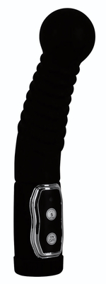 Чёрный стимулятор простаты с ротацией Prostate Twister - 20 см. (Цвет: черный)
