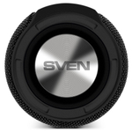Портативная колонка SVEN PS-215, черный (12 Вт, Waterproof (IPx6), TWS, Bluetooth, FM, USB, microSD, 2400мА*ч)