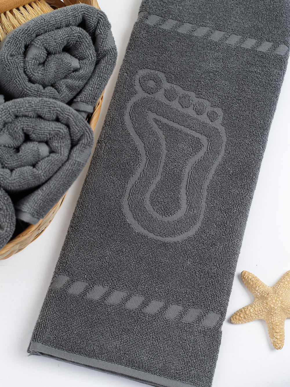 Полотенце махровое, г/к, 50х70, арт. S 50-70 BS, 450 гр/м2, цвет: 910-серый,