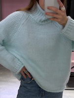 Свитер с горлом Candy небесный