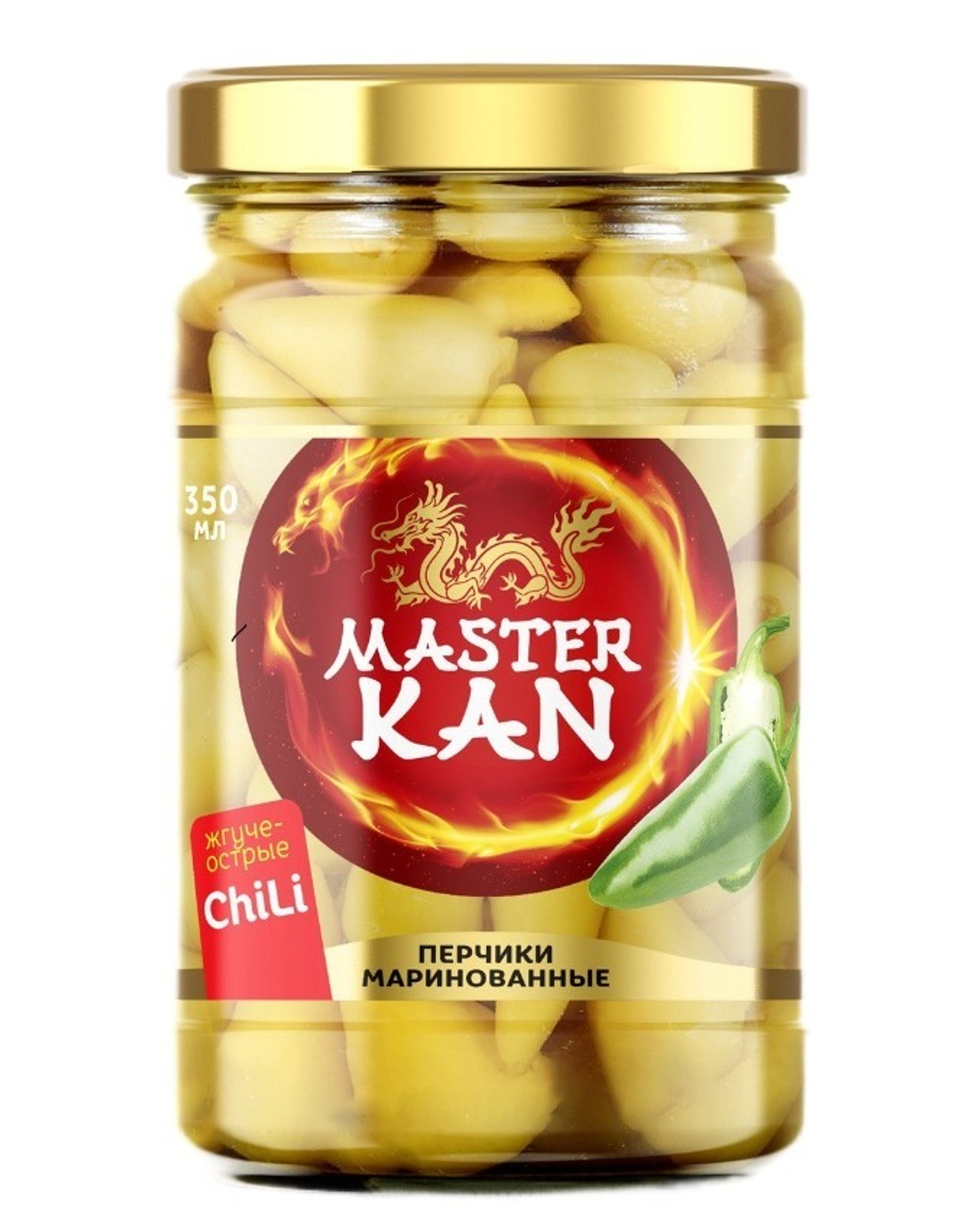 Master Kan Маринованные перчики, Чили, 350мл, блок 24шт., Мастер кан