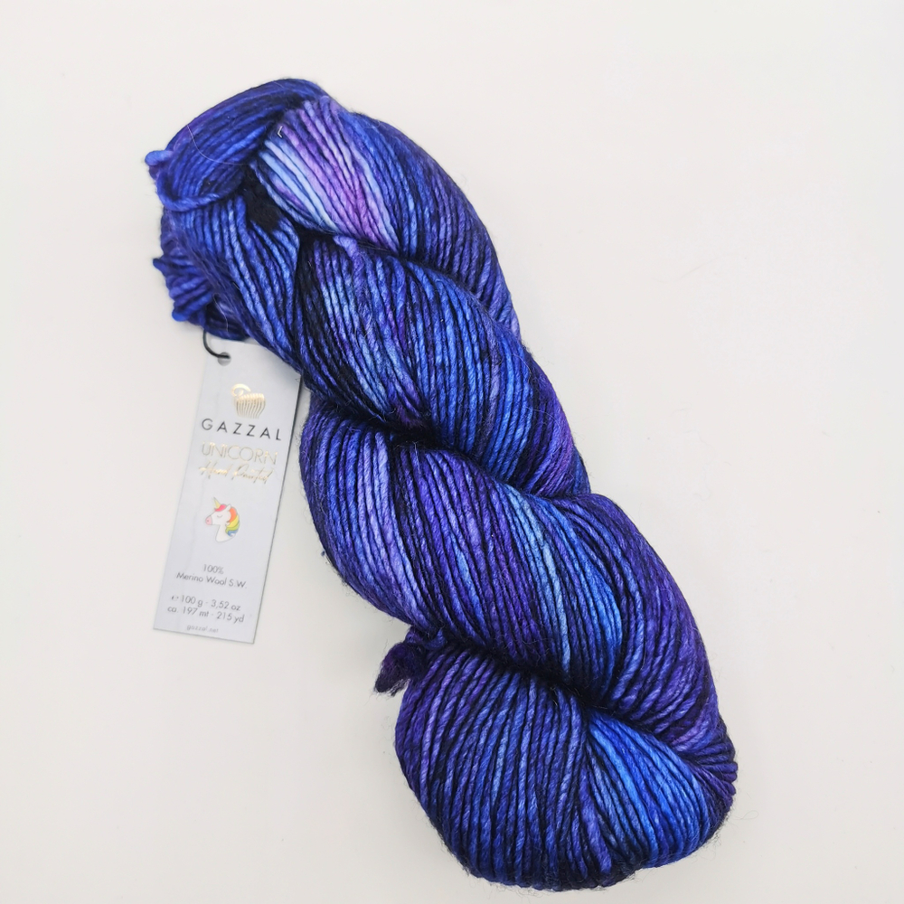 Пряжа для вязания Gazzal UNICORN 1362 сирень-фиолетовый (100г 197м Турция)