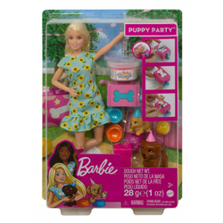 Кукла Barbie Puppy Party Set Кукла и пластиковая масса GXV75