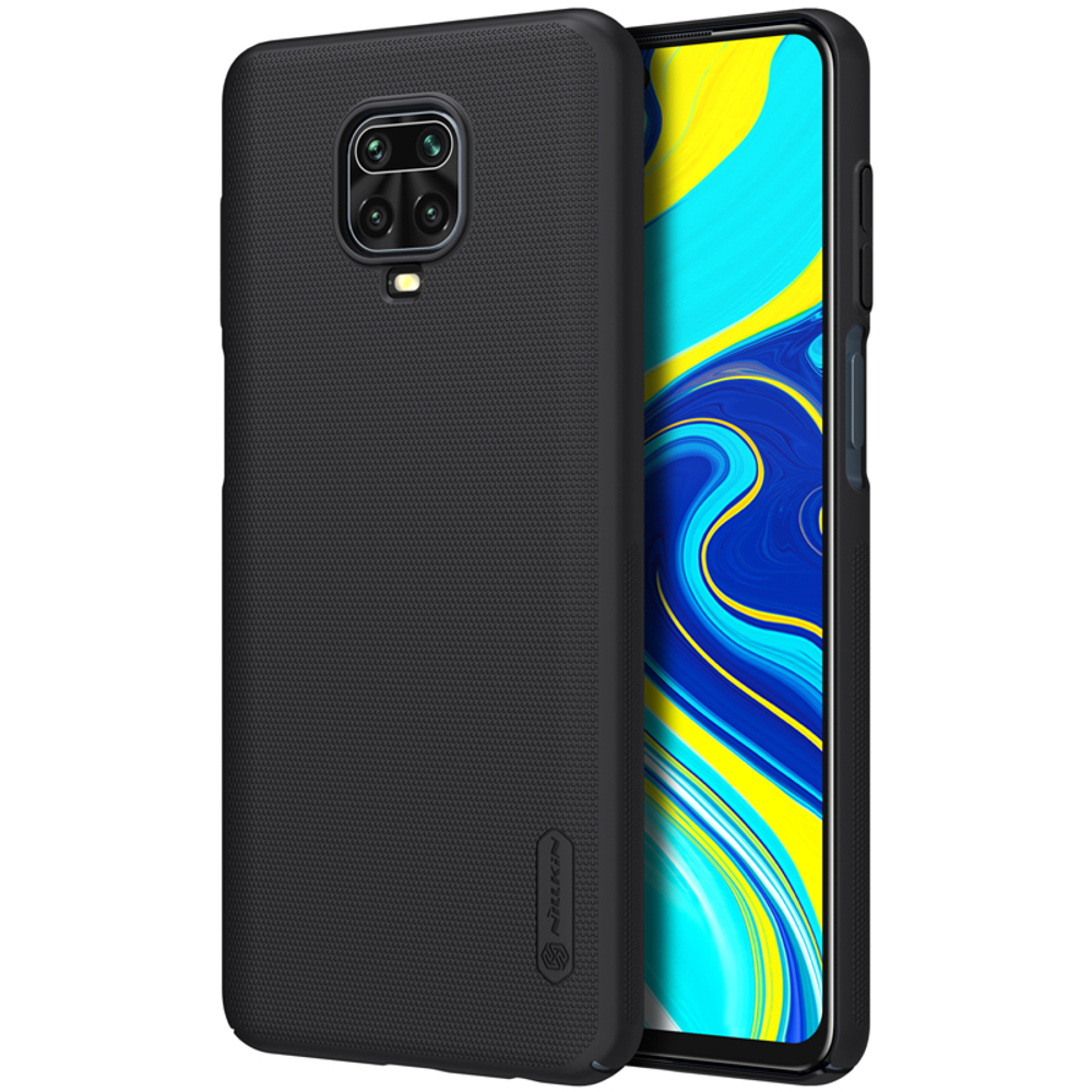 Чехол от Nillkin для Xiaomi Redmi Note 9 Pro, 9 Pro Max и 9S, серия Super Frosted Shield черного цвета