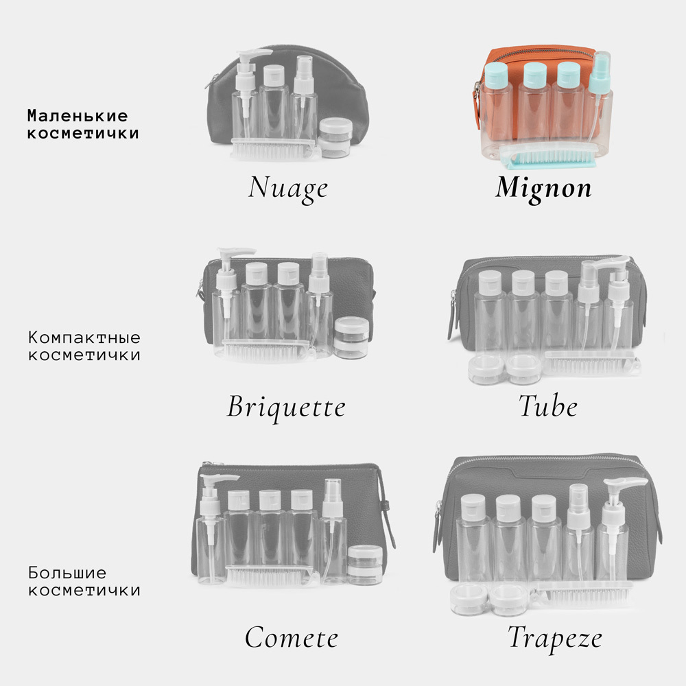 Несессер Mignon из кожи теленка оранжевого цвета