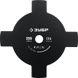 ЗУБР НТ-4, 255 мм, 4T, нож для триммера (71145)