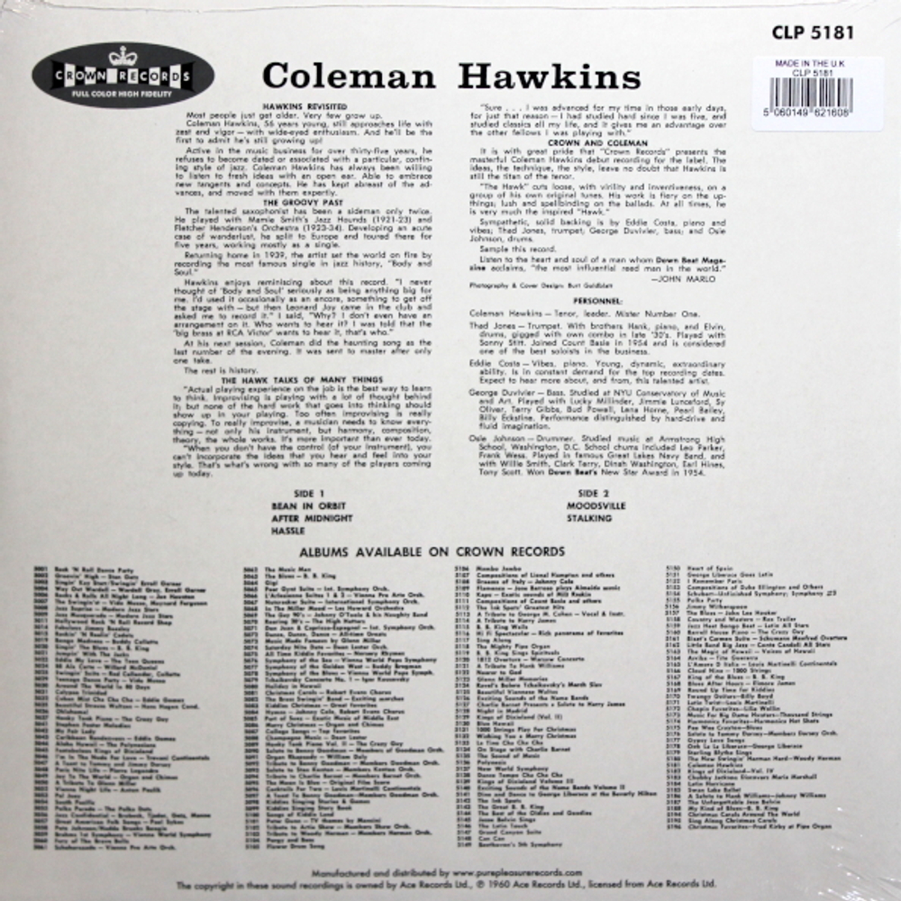 Coleman Hawkins / Coleman Hawkins And His Orchestra (LP)