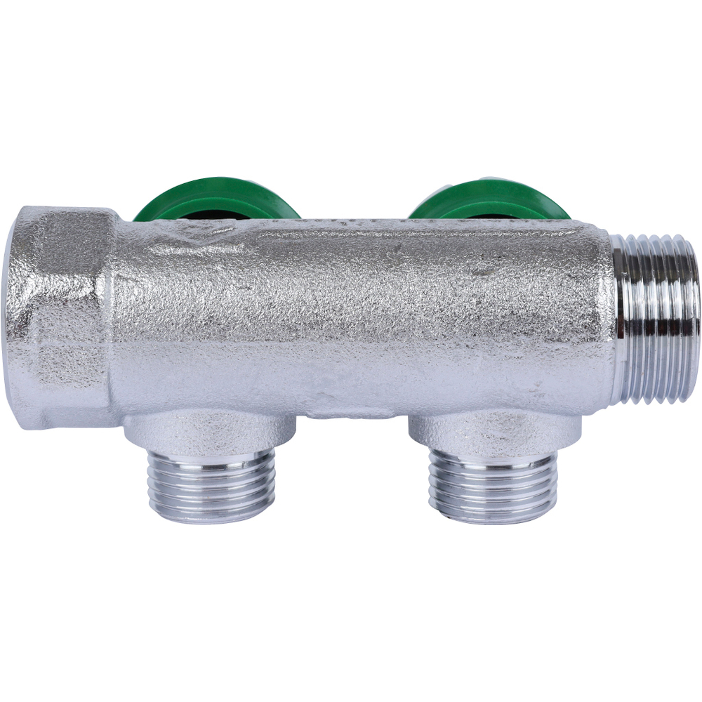 Коллектор регулирующий хром (дизайн FAR)  3/4", 2 отвода 1/2"