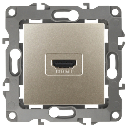 Розетка ЭРА Серия 12 12-3114-04 HDMI IP20 шампань