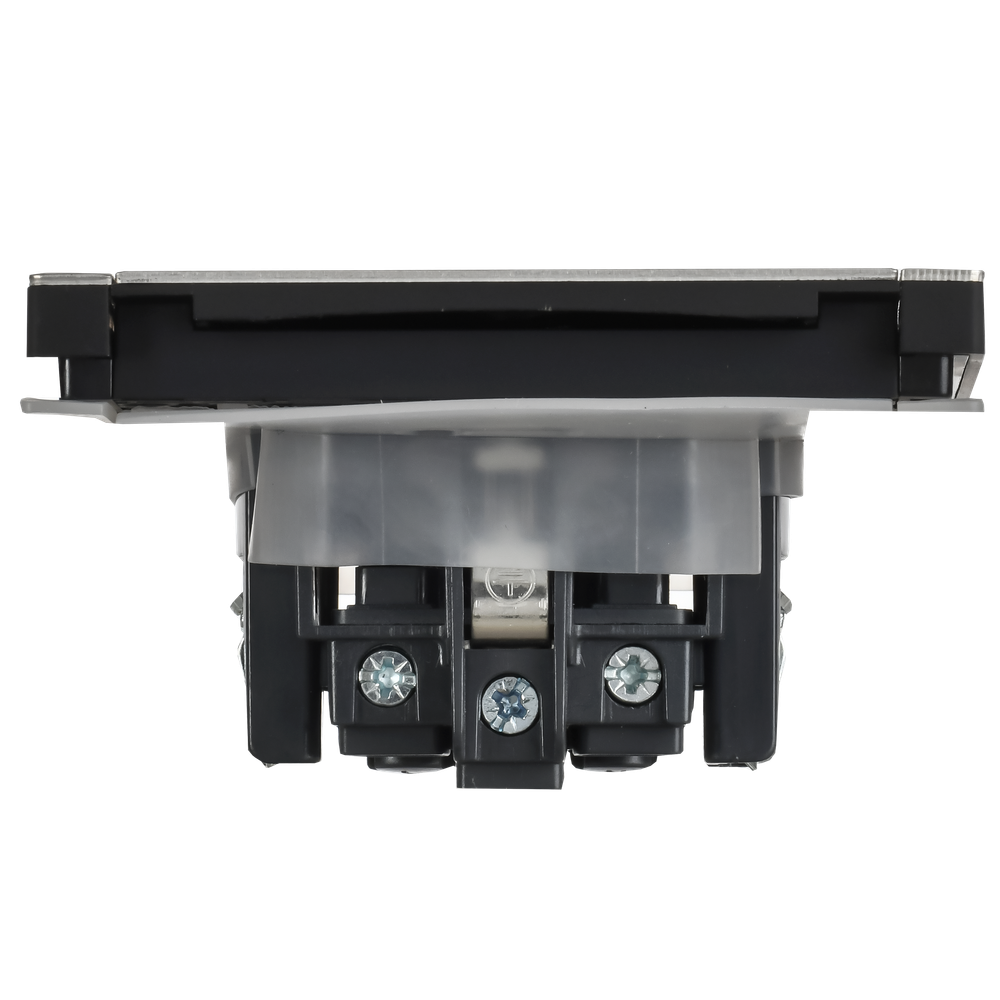 FORTE&PIANO Розетка 1-местная с заземлением с защитными шторками и крышкой винтовое крепление 16А IP44 FP721M металл никель IEK