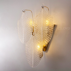 Бра Cloyd BONGA-A W3 / выс. 50 см - золото - прозрачн. стекло (арт.20437)