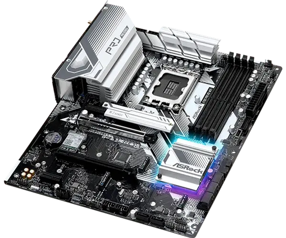 Материнская плата ASRock Z790 PRO RSМатеринская плата ASRock Z790 Pro RS WiFi (90-MXBL50-A0UAYZ) WIFI LGA1700 4xDDR5 8xSATA RAID 4xM.2 HDMI DP eDP ATX