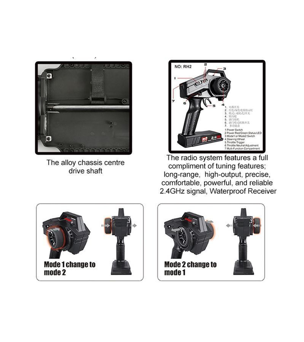 Радиоуправляемый монстр Remo Hobby MMAX (синий) 4WD 2.4G 1/10 RTR
