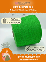 Бобинная пряжа для вязания (300 гр) PAPI FABIO 80% меринос 20% полиамид